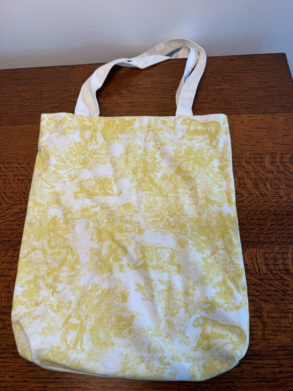Christian Dior Beauty VIP GWP White & Yellow Stripe Canvas Tote Bag